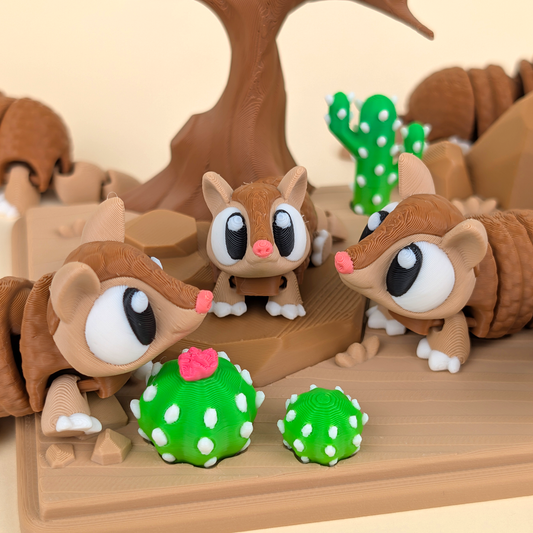 Armadillo & Desert Scene Set