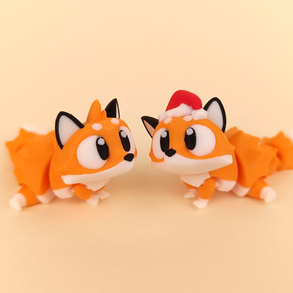 Christmas Fox (with Santa Hat)