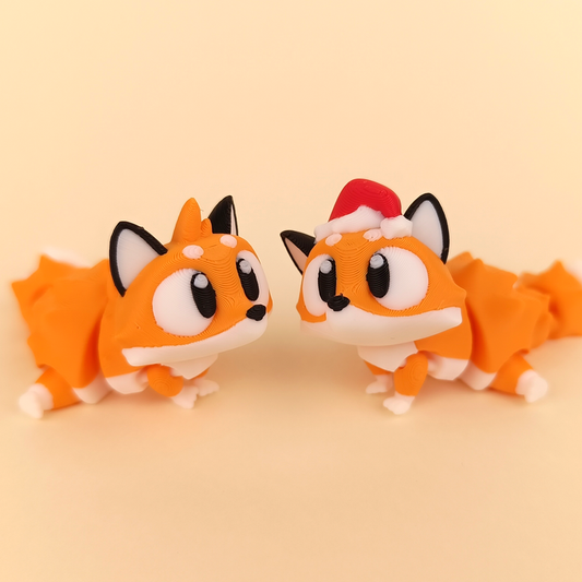 Christmas Fox (with Santa Hat)