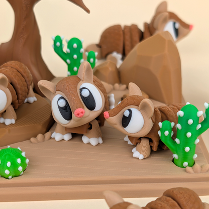 Armadillo & Desert Scene Set