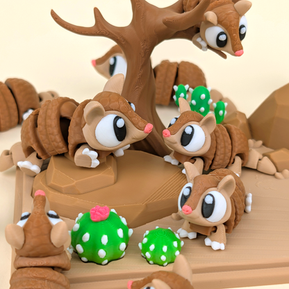 Armadillo & Desert Scene Set