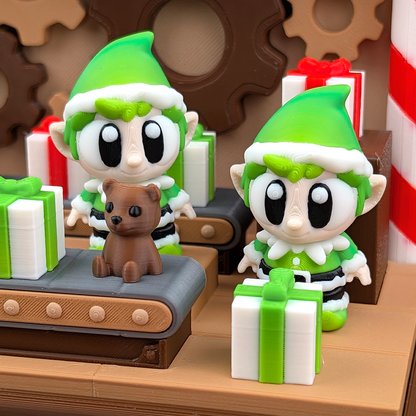 Elves Santa’s Workshop Scene