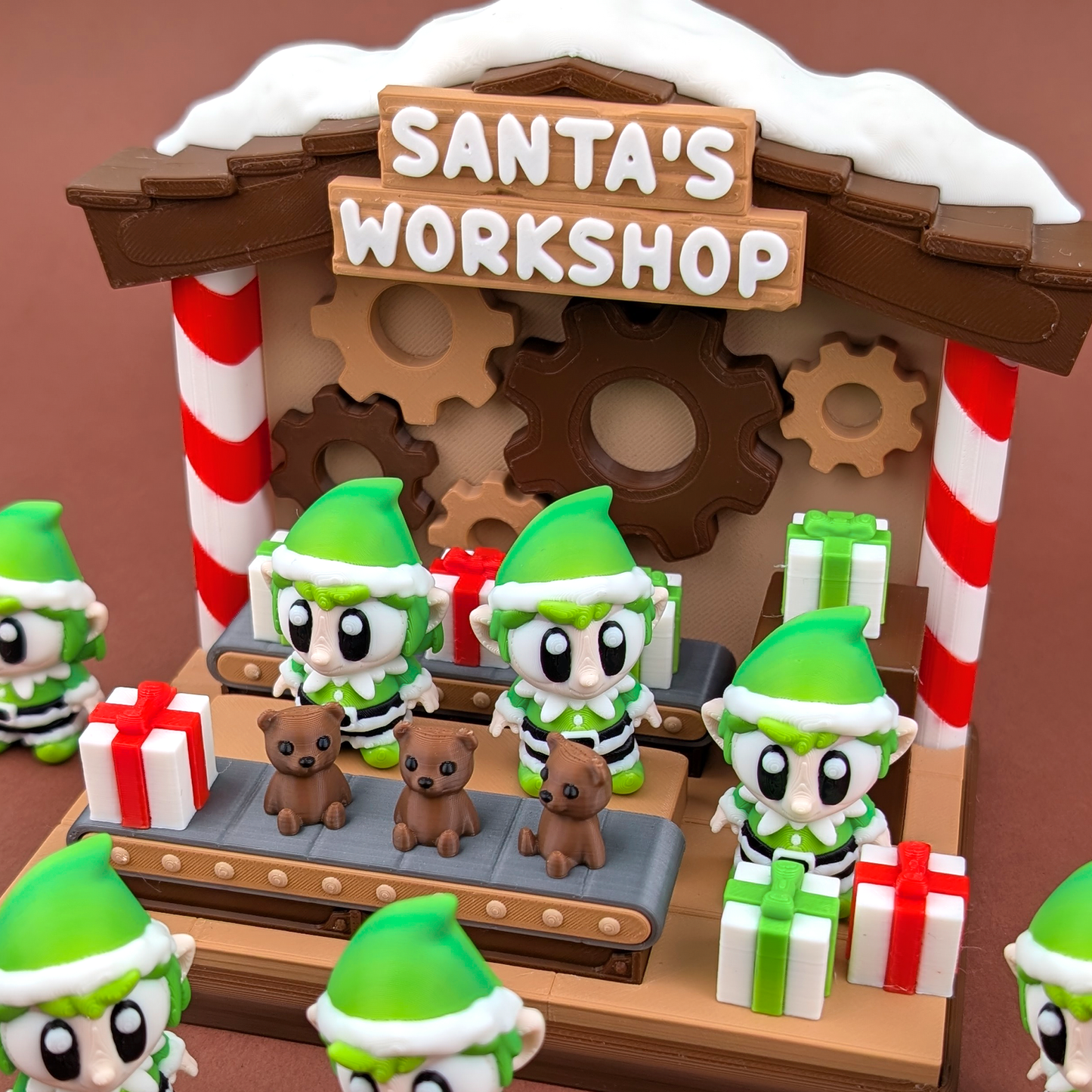 Elves Santa’s Workshop Scene